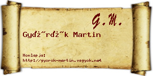 Györök Martin névjegykártya