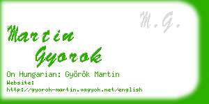 martin gyorok business card